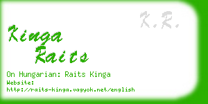 kinga raits business card